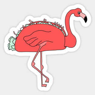 flamingo tacos Sticker